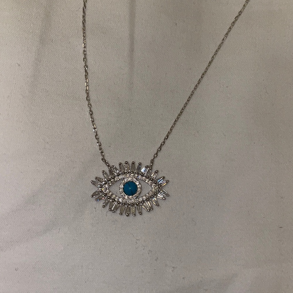 Super sparkly eye necklace